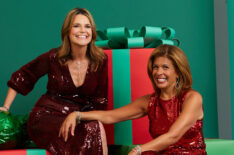 Hoda Kotb and Savannah Guthrie open very large presents