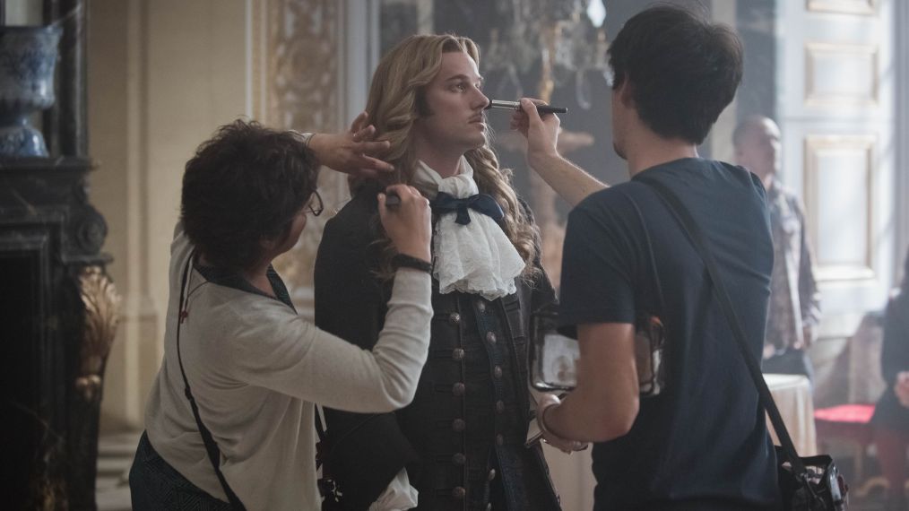 Evan Williams as Chevalier behind the scenes of Versailles