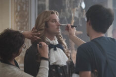 Evan Williams as Chevalier behind the scenes of Versailles