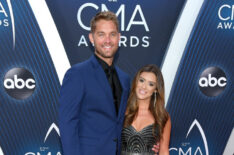 Brett Young and Taylor Mills attend The 52nd Annual CMA Awards