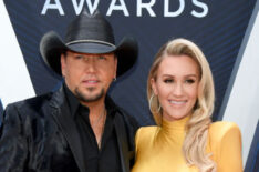 Jason Aldean and Brittany Kerr attend The 52nd Annual CMA Awards