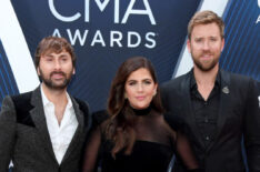 Dave Haywood, Hillary Scott and Charles Kelley of Lady Antebellum attend The 52nd Annual CMA Awards