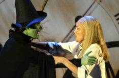 Idina Menzel and Kristin Chenoweth in Wicked at the 58th Annual Tony Awards