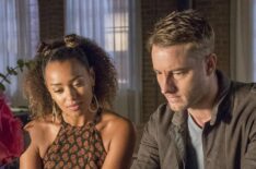 Melanie Liburd as Zoe, Justin Hartley as Kevin Pearson in This Is Us - Season 3 - 'Katie Girls'