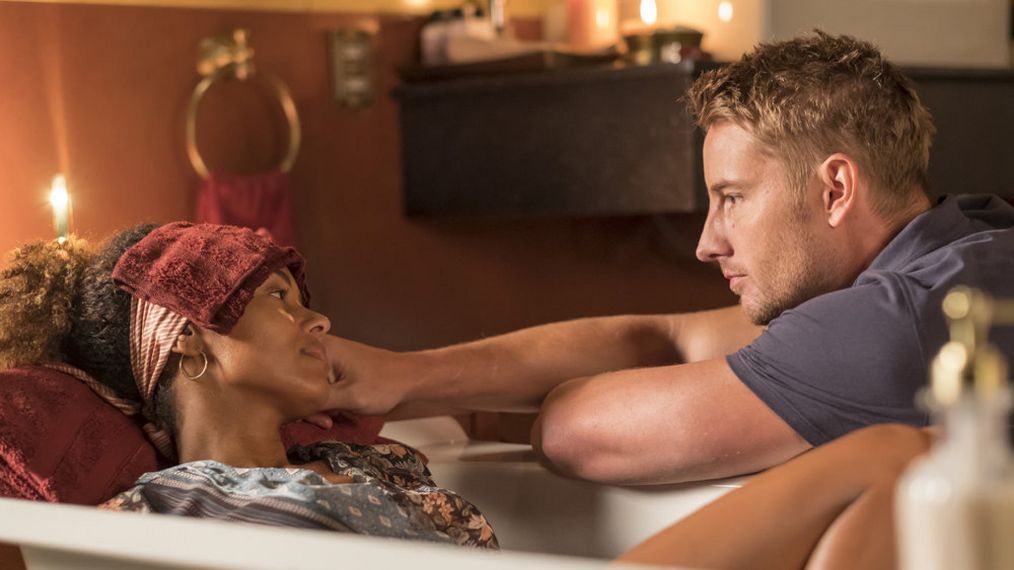 Melanie Liburd as Zoe, Justin Hartley as Kevin Pearson in This Is Us - Season 3 - 'Sometimes'