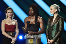 2018 E! People's Choice Awards - Scarlett Johansson, Danai Gurira, and Pom Klementieff