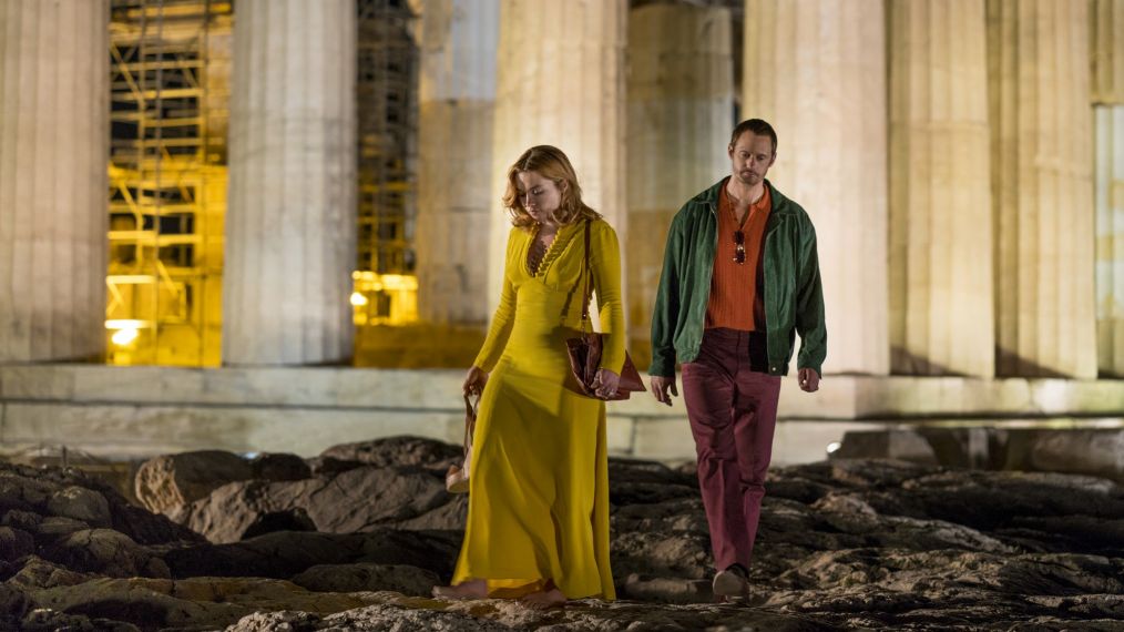 Florence Pugh as Charlie, Alexander Skarsgard as Becker - The Little Drummer Girl _ Season 1, Episode 1 - Photo Credit: Jonathan Olley/AMC/Ink Factory