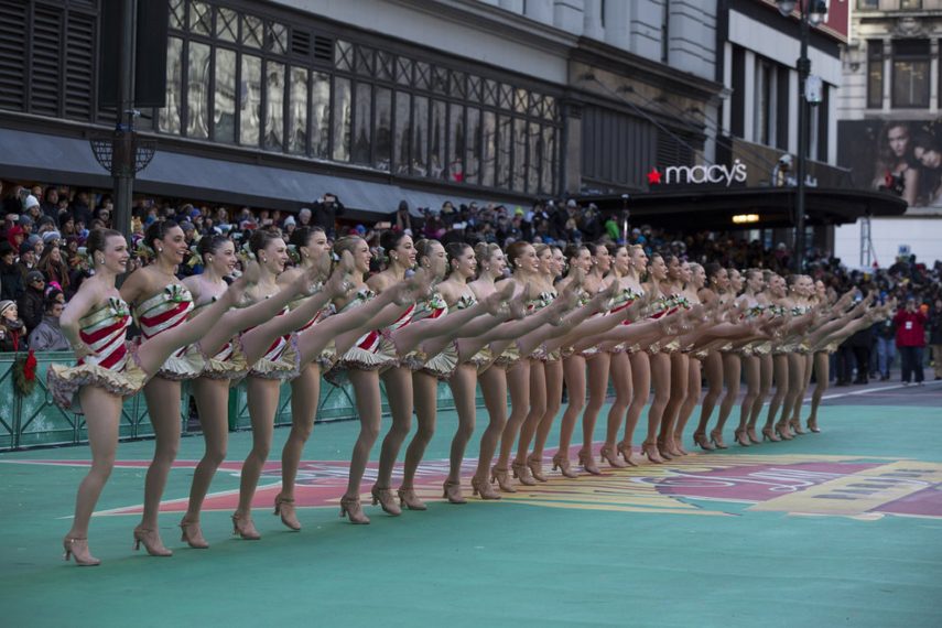 THE 91ST ANNUAL MACY'S THANKSGIVING DAY PARADE -- Pictured: THE RADIO CITY ROCKETTES perform -- (Photo by: Eric Liebowitz/NBC)