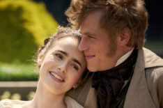 Lily Collins and Johnny Flynn in Le Miserables