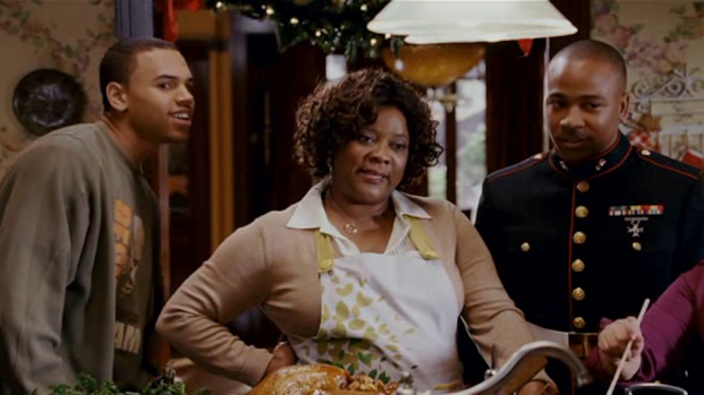 Chris Brown, Loretta Devine, and Columbus Short in This Christmas