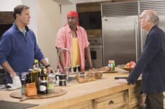 Bob Einstein with J.B. Smoove and Larry David in Curb Your Enthusiasm