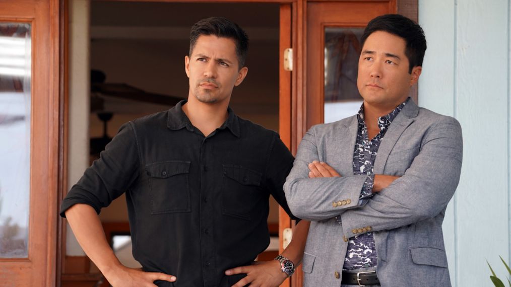 Jay Hernandez and Tim Kang in Magnum P.I. - 'The Woman Who Never Died'