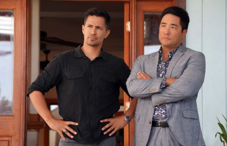 Jay Hernandez and Tim Kang in Magnum P.I. - 'The Woman Who Never Died'