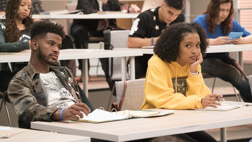 Trevor Jackson and Yara Shahidi in Grown-ish