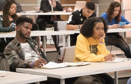 Trevor Jackson and Yara Shahidi in Grown-ish