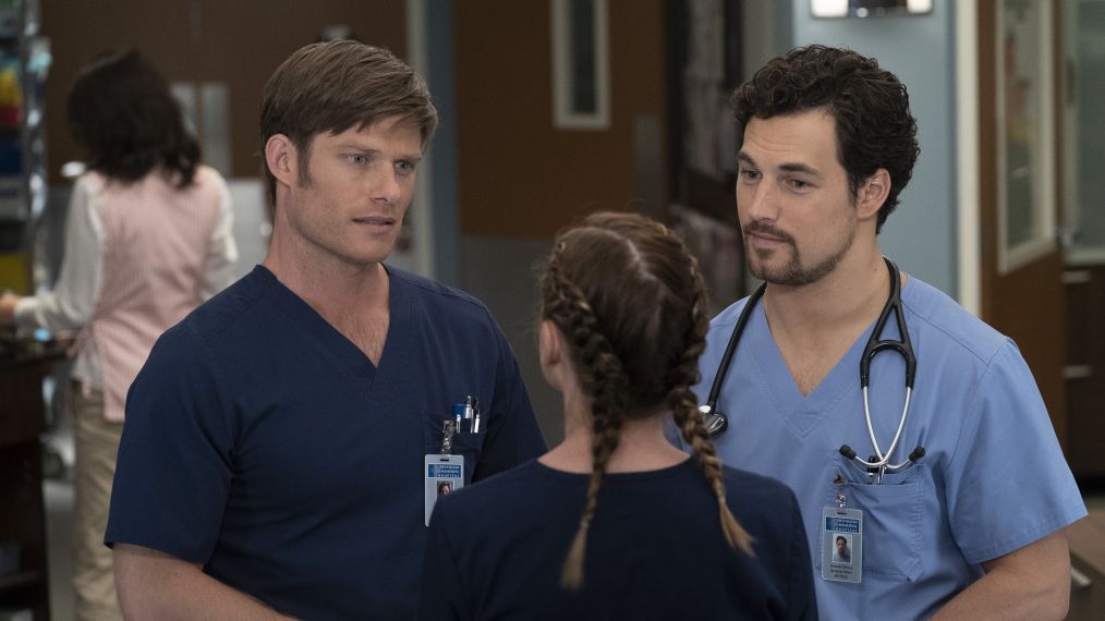 Chris Carmack and Giacomo Gianniotti in Grey's Anatomy