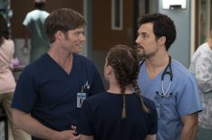 Chris Carmack as Link and Giacomo Gianniotti as DeLuca in Grey's Anatomy