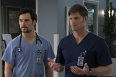 Giacomo Gianniotti and Chris Carmack in Grey's Anatomy