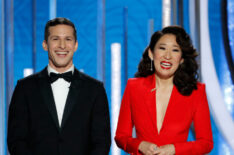 76th Annual Golden Globe Awards - Andy Samberg and Sandra Oh