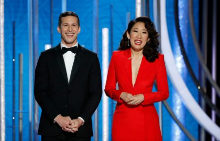 76th Annual Golden Globe Awards - Andy Samberg and Sandra Oh