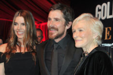 Sibi Bale, Christian Bale, and Glenn Close attends Official Viewing And After Party Of The Golden Globe Awards
