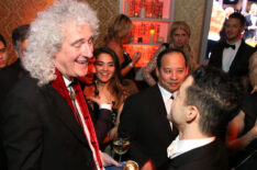 Brian May of Queen and Rami Malek, winner of Best Performance by an Actor in a Motion Picture - Drama, attend the FOX, FX and Hulu 2019 Golden Globe Awards After Party on January 6, 2019