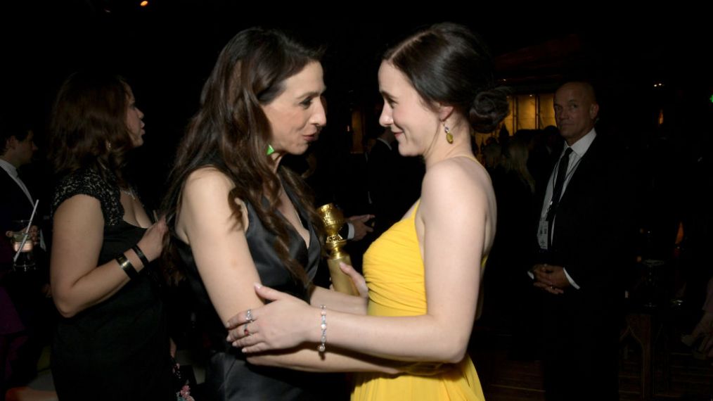 Marin Hinkle and Rachel Brosnahan attend the Amazon Prime Video's Golden Globe Awards After Party