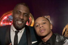Idris Elba and DeRon Horton attend the Netflix 2019 Golden Globes After Party