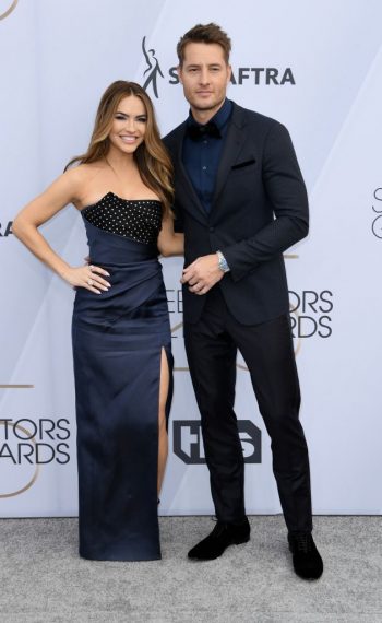 Actor Justin Hartley and his wife actress Chrishell Hartley arrive for the 25th Annual Screen Actors Guild Awards