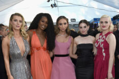 Betty Gilpin, Sydelle Noel, Britt Baron, Alison Brie, and Gayle Rankin attend the 25th Annual Screen Actors Guild Awards