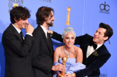 Anthony Rossomando, Andrew Wyatt, Lady Gaga, Mark Ronson at the 76th Annual Golden Globe Awards