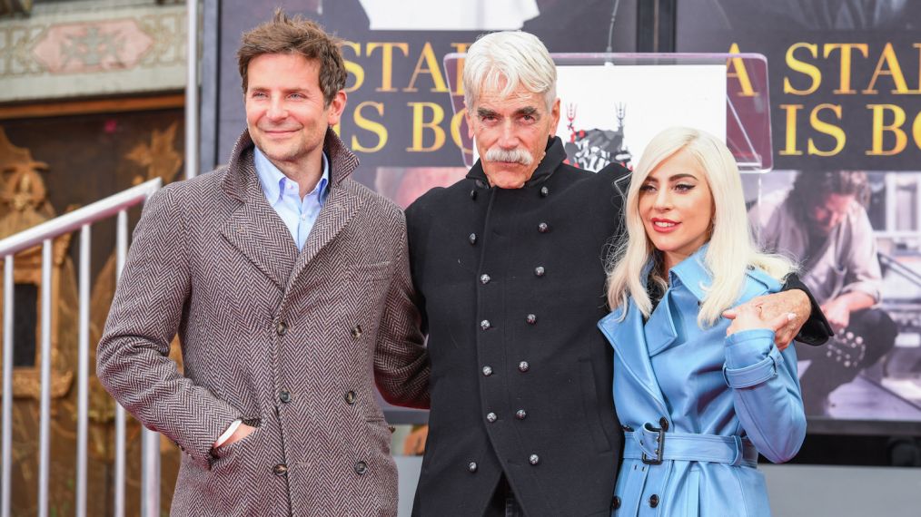 Bradley Cooper, Sam Elliott, and Lady Gaga attend Sam Elliott's hand and footprint ceremony