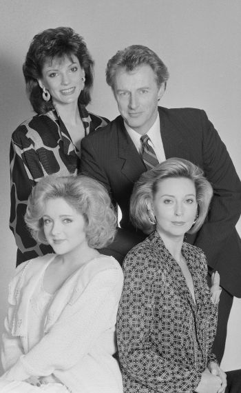 Search for Tomorrow - Louan Gideon as Liza Walton Kaslo Sentell Kendall, Joe Lambie as Lloyd Kendall, Domini Blythe as Estelle Kendall, Jane Krakowski as Rebecca 'T.R.' Kendall