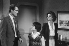 Chris Robinson, David Mendenhall and Judith Chapman in General Hospital in April 1984