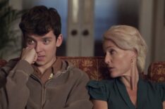 Asa Butterfield and Gillian Anderson in Sex Education - Season 1