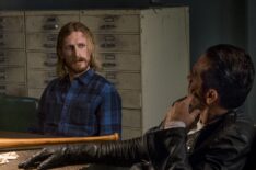 Austin Amelio as Dwight and Jeffrey Dean Morgan as Negan in The Walking Dead - Season 8, Episode 15