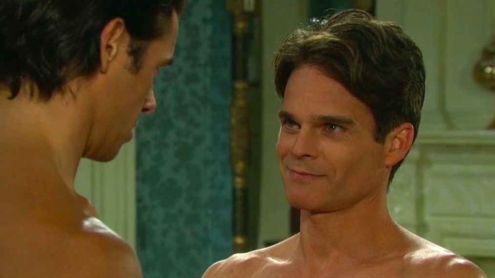 Greg Rikaart as Leo with Xander on Days of Our Lives