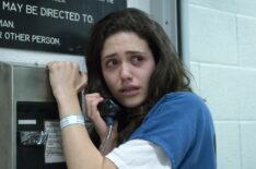 Emmy Rossum as Fiona Gallagher in jail making her phone call in Shameless - Season 4, Episode 6 - 'Iron City'