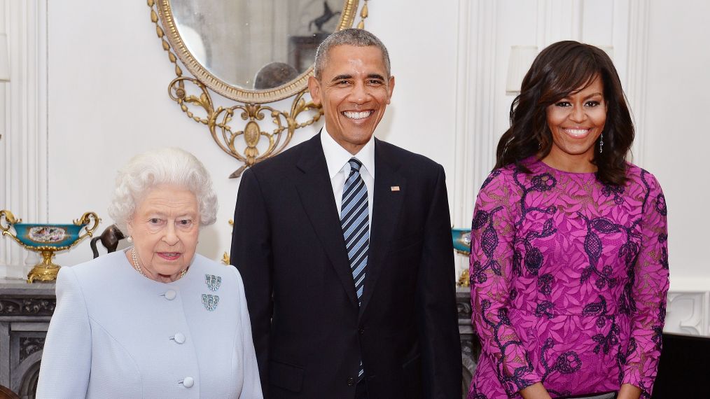 President Obama and the First Lady lunch with The Queen and Prince Philip