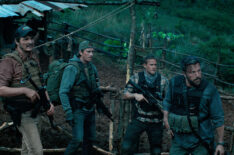 Triple Frontier - Pedro Pascal (Catfish), Garrett Hedlund (Ben), Charlie Hunnam (\Ironhead) and Ben Affleck (Redfly)