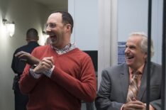 Tony Hale as Buster Bluth and Henry Winkler as Barry Zuckerkorn in Arrested Development