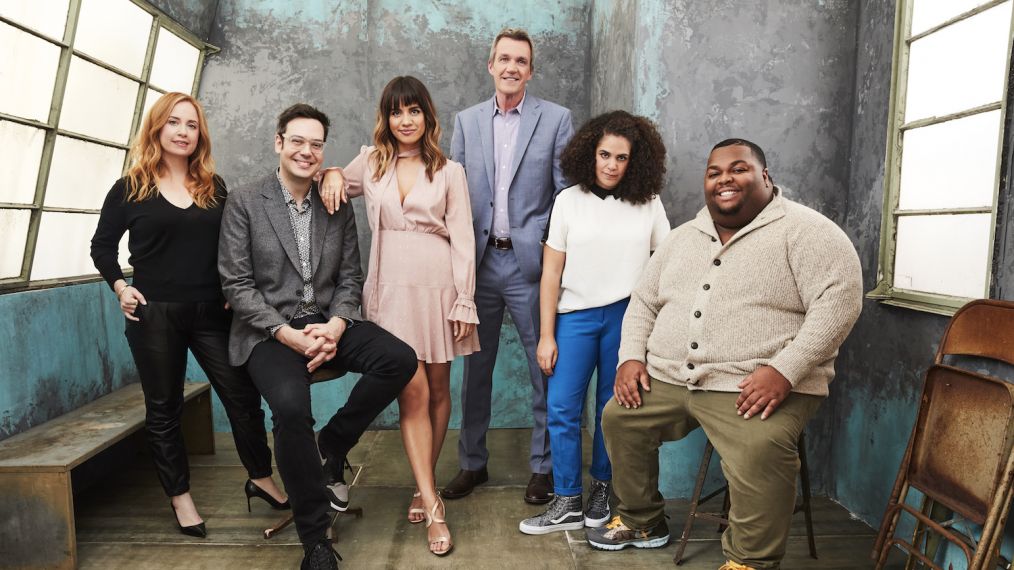 Abby's cast: Jessica Chaffin, Nelson Franklin, Natalie Morales, Neil Flynn, Kimia Behpoornia and Leonard Ouzts