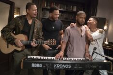 Jussie Smollett with Empire costars Terrence Howard, Trai Byers and Bryshere Y. Gray