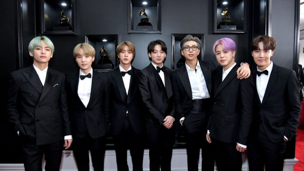 BTS attends the 61st Annual Grammy Awards