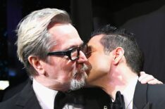 Gary Oldman and Best Actor in a Leading Role for 'Bohemian Rhapsody' Rami Malek pose backstage during the 91st Annual Academy Awards