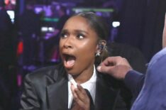 Jennifer Hudson reacts backstage during the 91st Annual Academy Awards