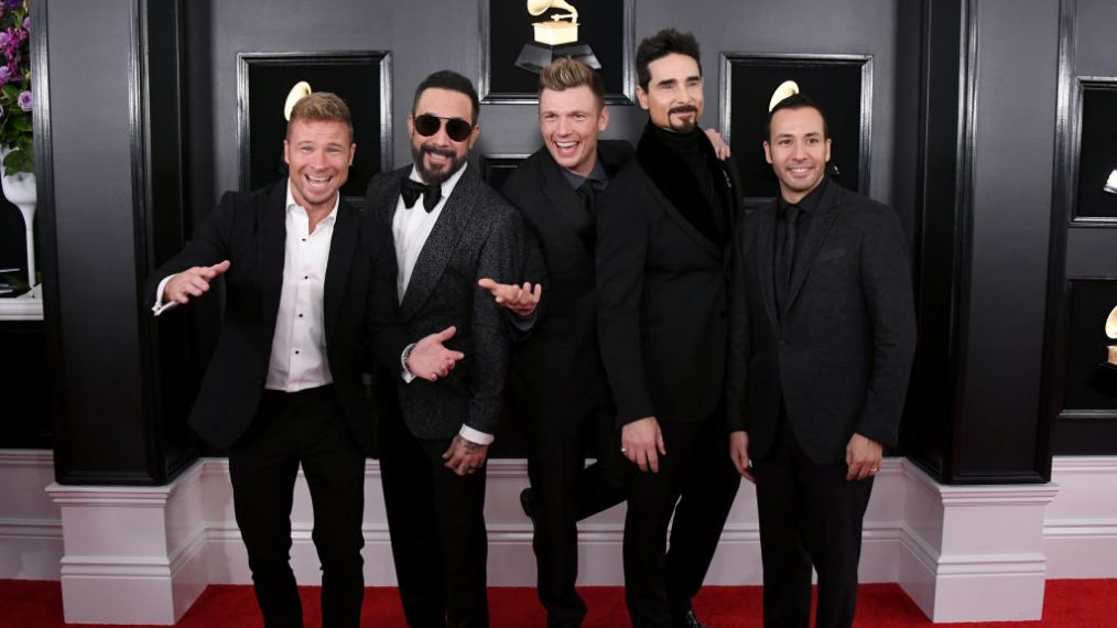 Brian Littrell, AJ McLean, Nick Carter, Kevin Richardson, and Howie Dorough of Backstreet Boys attend the 61st Annual Grammy Awards