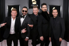 Brian Littrell, AJ McLean, Nick Carter, Kevin Richardson, and Howie Dorough of Backstreet Boys attend the 61st Annual Grammy Awards