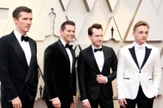 Gwilym Lee, Allen Leech, Joseph Mazzello, and Ben Hardy attend the 91st Annual Academy Awards in February 2019