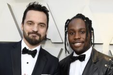Jake Johnson and Shameik Moore attend the 91st Annual Academy Awards